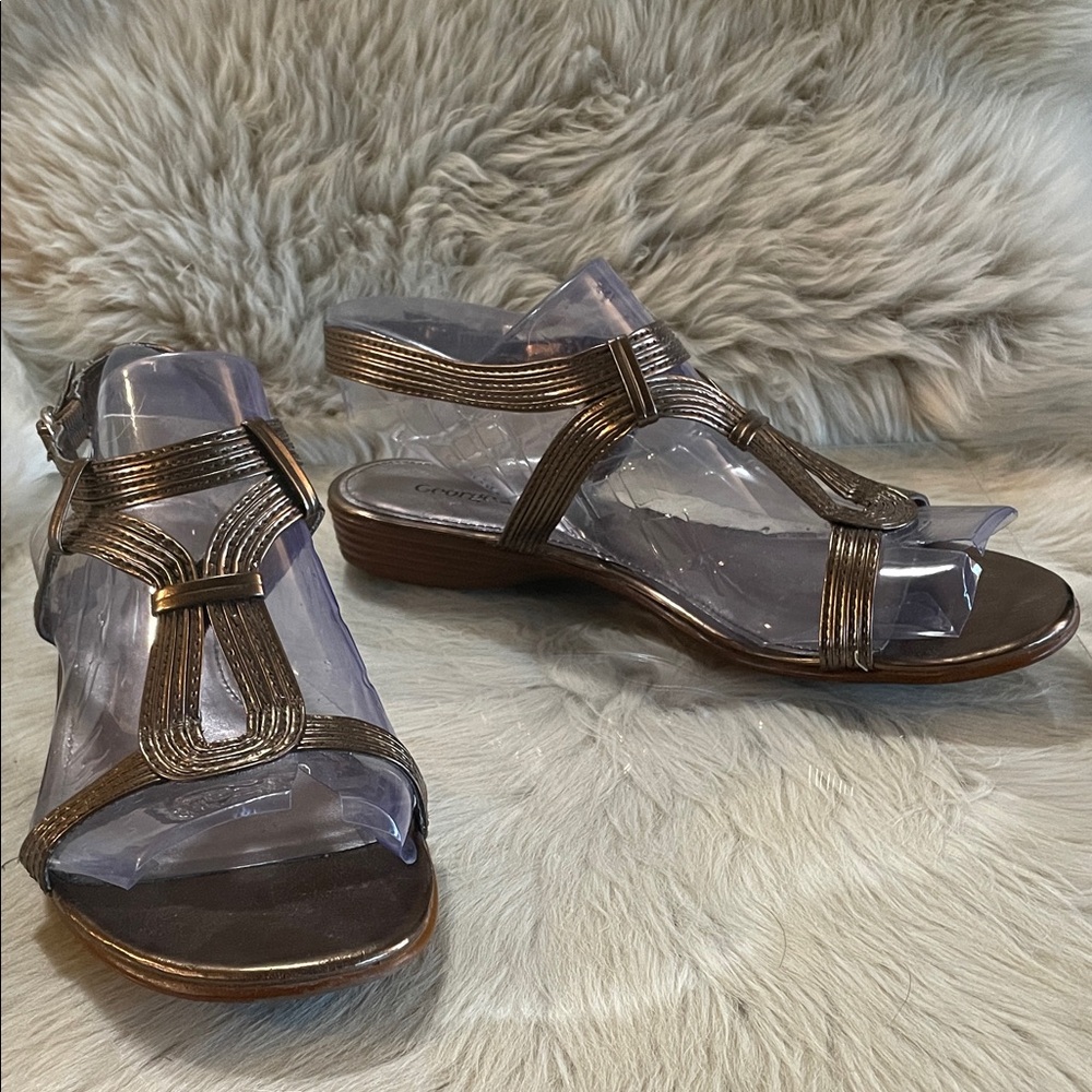 George Metallic Bronze Sandals
